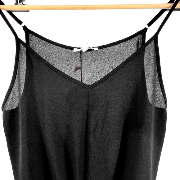 Umgee NWT Black Tie Front Tank Top Blouse Size Small Adjustable Spaghetti Straps - Picture 5 of 16